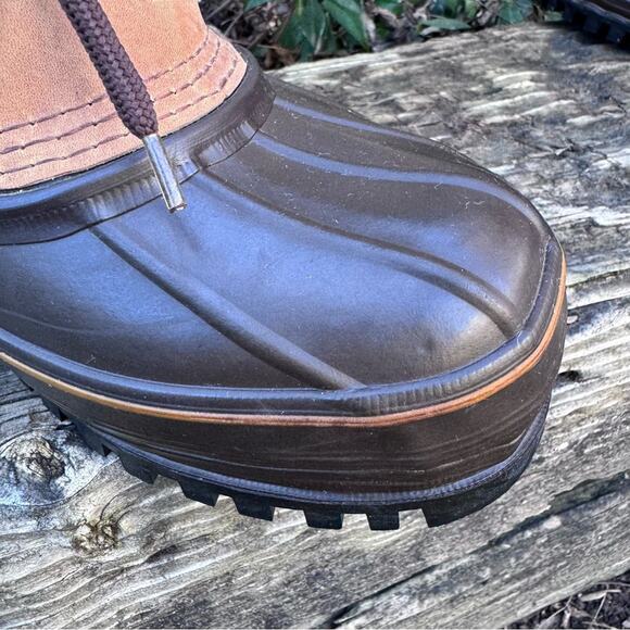 Eddie Bauer Snow Boots Leather Rubber Wool Blend Lined Women's size 7 USA - Picture 10 of 10